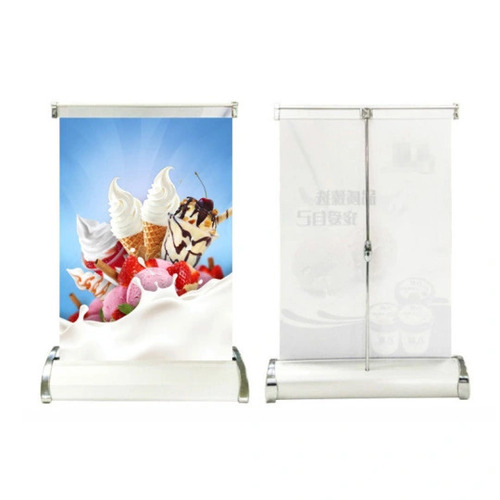 A3/a4 Mini Desktop Roll Up Banner Retractable Banner Stand