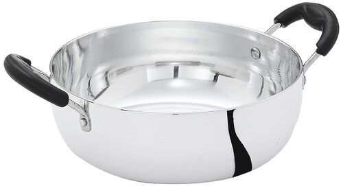 Non Stickable And Perfect Griping White Aluminium Kadai