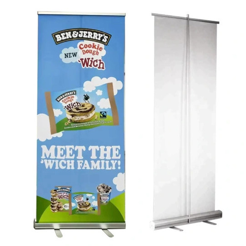 Retractable Banner Aluminum Alloy Roll Up Banner Stand For Trade Show