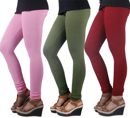 Multicolor Fancy Cotton Ladies Plain Leggings