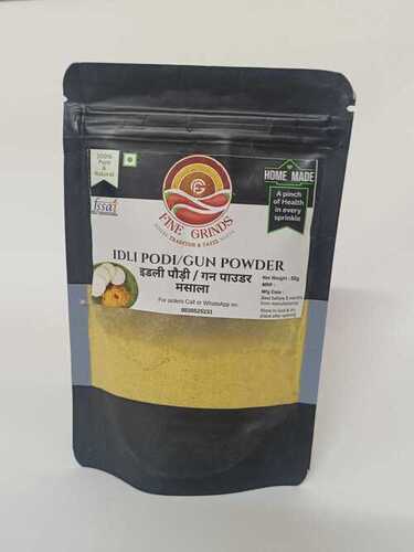 Idli Podi Powder - 50 gm Natural Taste Green Color Baked Powder for Idli Preparation Optimal Storage in Cool & Dry Place 6 Months Shelf Life