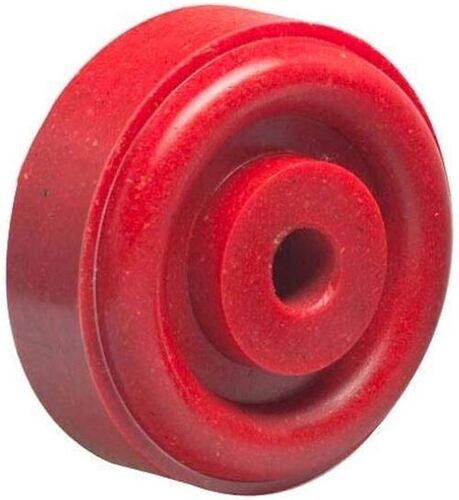 Red Polymer Wheels - Customized Size Polished Finish | Durable Brake Feature Ideal for Trolleys