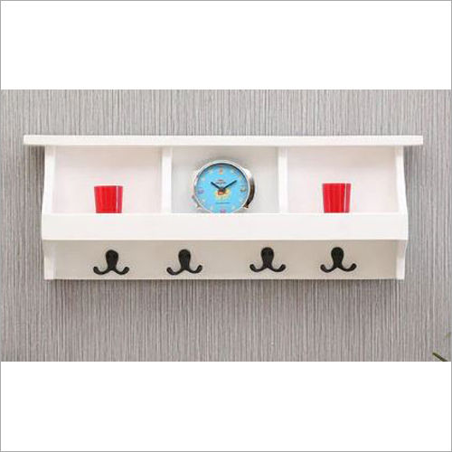 Solid Wood Floating Wall Shelf with Key