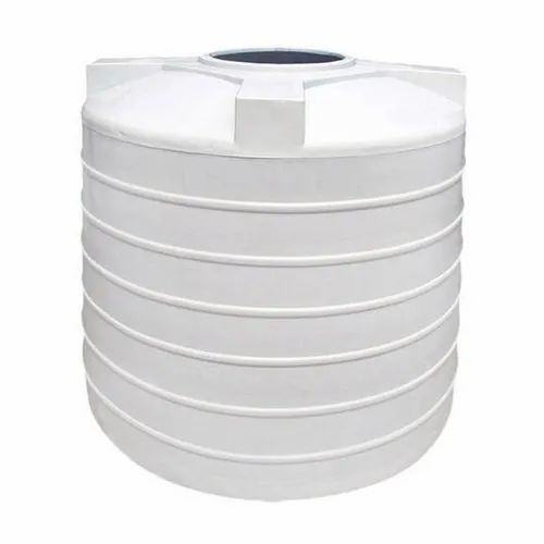 Water Storage Tank - 1000 Liter Capacity, Durable Round Design | Plain White Finish, Very Good Quality