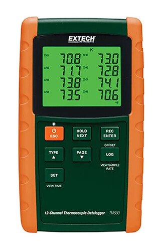 Digital 12 Channel Data Logging Thermometer