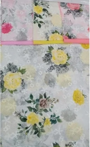 Digital Print Hakooba Fabric - 50% Cotton 50% Polyester, Multicolour Digital Printed Fabric for Apparel/Clothing