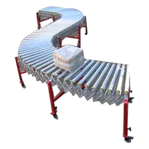 Industrial Gravity Roller Conveyor - Color: Silver