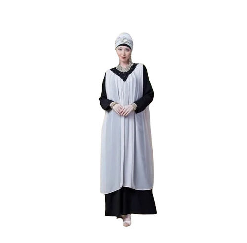 Casual Wear Regular Fit Full Sleeves Plain Polyester Traditional Religious Abayas for Muslim Ladies