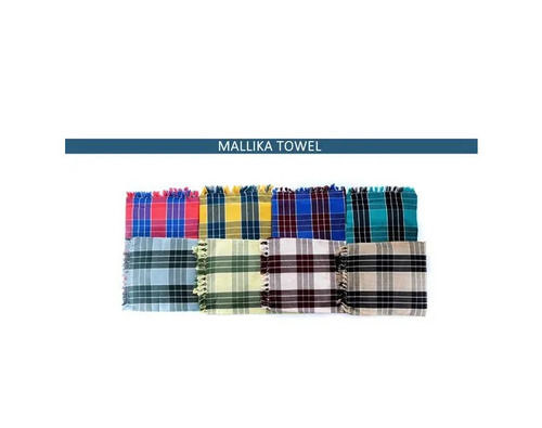 Highly Water Absorbent Breathable Rectangular Soft Touch Checked Cotton Bath Towels