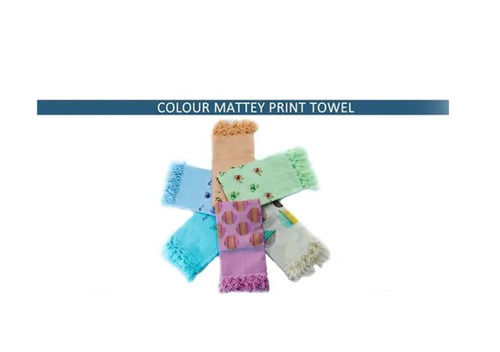 Highly Water Absorbent Breathable Rectangular Soft Touch Mattey Print Cotton Bath Towels