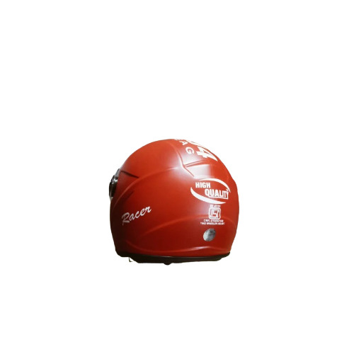 Plastic Half Face Bullet Bike Helmet - Plastic, Size M, Red | ISI Approved, Lightweight, Comfortable Fit, Adjustable Chin Strap, High-Impact Resistance, Stylish Half Helmet, Easy to Wear