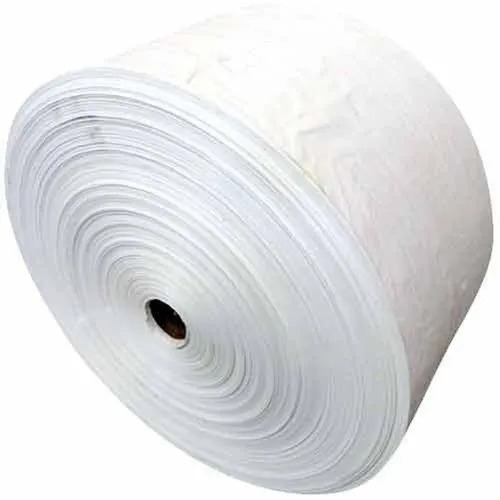 White PP Woven Fabric Roll - Polypropylene Moisture Proof Biodegradable Weight: Lightweight Color: White | Anti-Bacteria Recyclable Plain Pattern