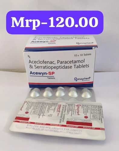 Aceclofenac Paracetamol Serratiopeptidase Tablets