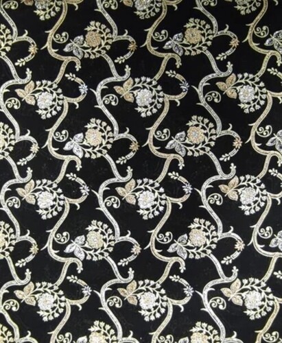 Black Printed Georgette Fabric
