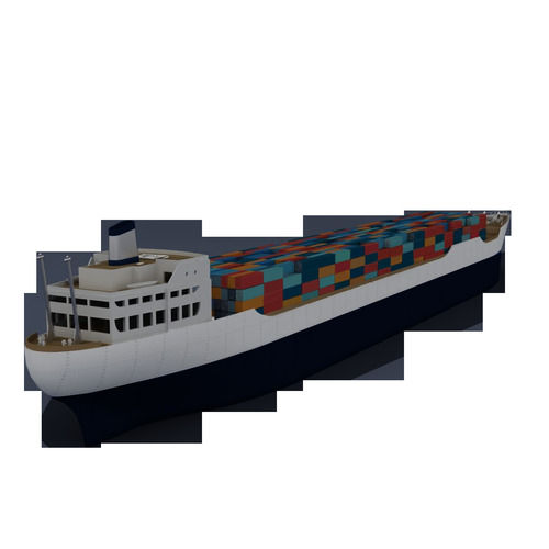 Cargo Container Ship Model