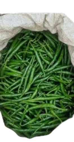 Fresh Green Chillies - 100% Pure, Fresh Quality, Very Good | Long Shape, Raw Processing, Ideal for Food and Cultivation, Store in Cool & Dry Place