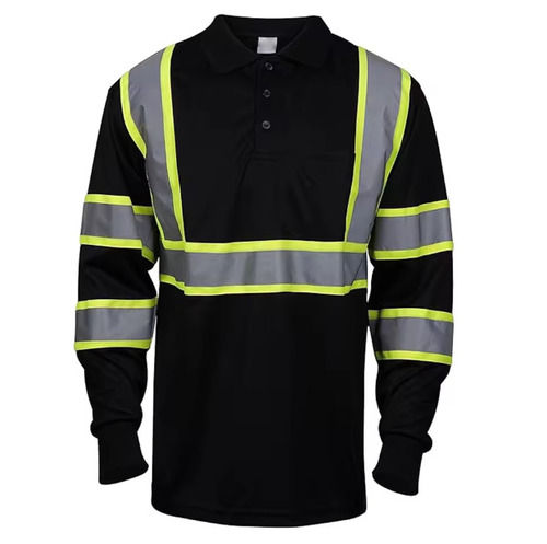 Full Sleeve Polyester High Visibility Safety Polo T Shirt