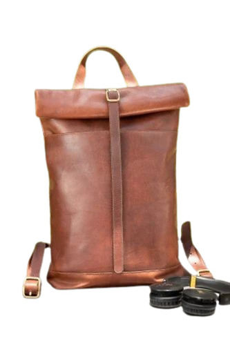 Genuine Brown Leather Backpacks