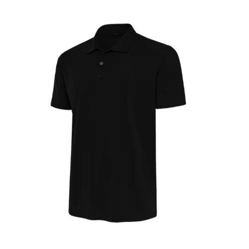 Men''s Polo T-Shirt - Black, Short Sleeve , Wrinkle-Free, Colorfast, Comfortable Wear with Neat Stitching, Ideal for Gifting