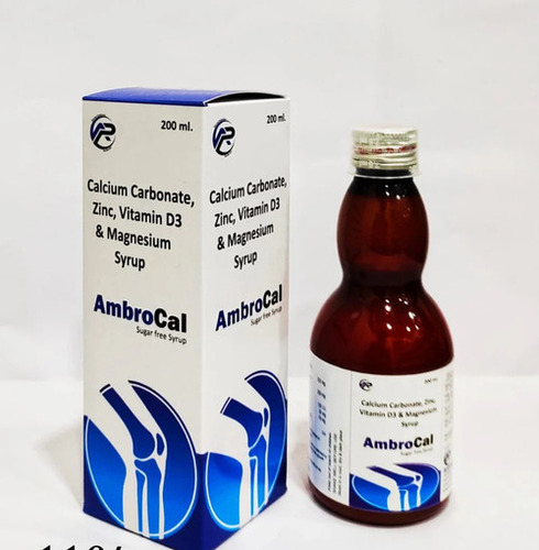 Calcium Carbonate Zinc Vitamin D3 And Magnesium Syrup - Liquid Formulation for Prescription Use | Store in Cool and Dry Place Ideal for Hospitals and Clinics