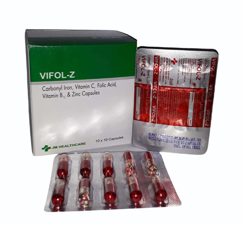 Carbonyl Iron Vitamin C Folic Acid Vitamin B12 And Zinc Capsules