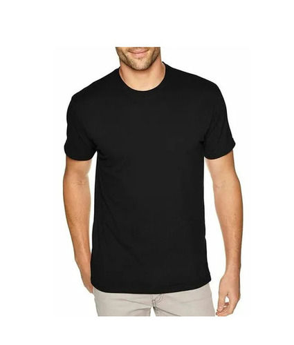 Casual Wear Readymade Regular Fit Half Sleeves Round Neck Plain Cotton Mens T Shirts