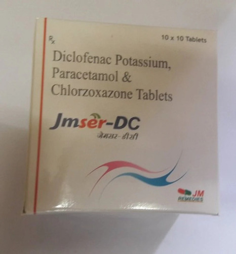 Diclofenac Potassium Paracetamol And Chlorzoxazone Tablets - For Hospital And Clinic Use | Requires Prescription, Cool And Dry Storage, Precautionary Measures