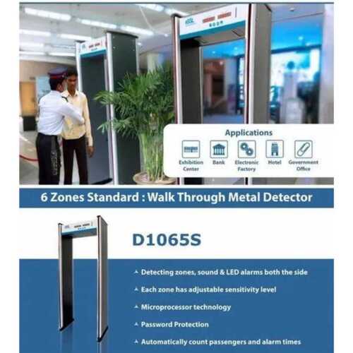 ESSL Walk Through Metal Detector RG-UT-100 - Single Detection Zone, Ideal for Shopping Mall Security