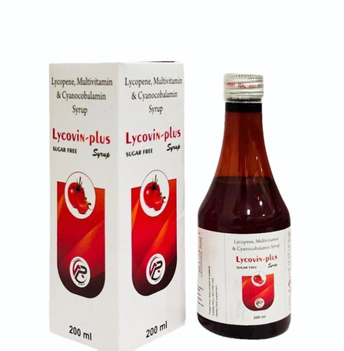 Lycopene Multivitamin And Cyanocobalamin Syrup - Liquid Medicine for Hospital and Clinic Use, Prescription Required, Store in Cool and Dry Place