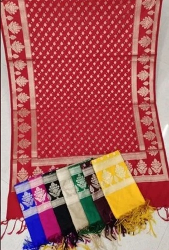 Printed Pattern Blended Katan Silk Dupatta For Ladies