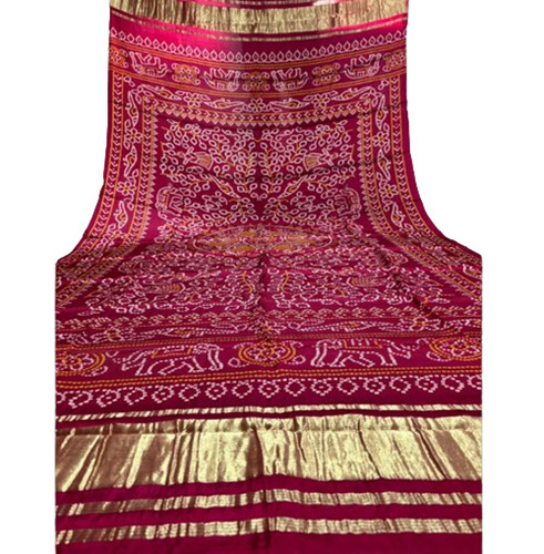 Tussar Silk Type Half Fine Zari Gold Work Gaji Silk Dupatta