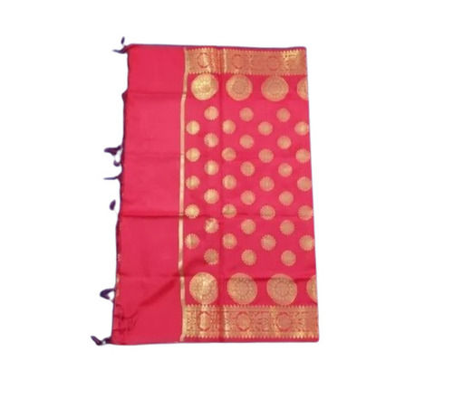 Red Banarasi Bandhej Silk Dupatta