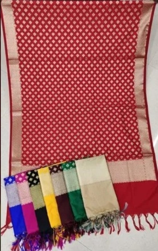 Katan Silk Dupatta - 2.5 Length, All Running Colors with Zari Work | Blended Fabric, Traditional Banarasi Weaving, Ideal for Weddings