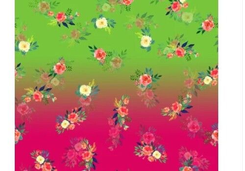 Floral Digital Printed Polyster Fabrics For Clothing Use