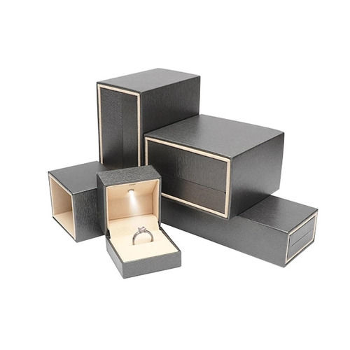 Grey Color Plain Pattern Any Shape Jewellery Box For Packaging Use