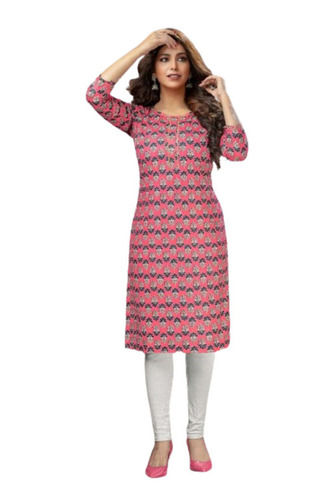 straight cut cotton kurti