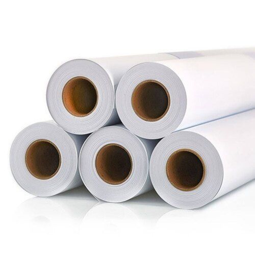 White Color Plain Pattern Vinyl Roll For Printing Use