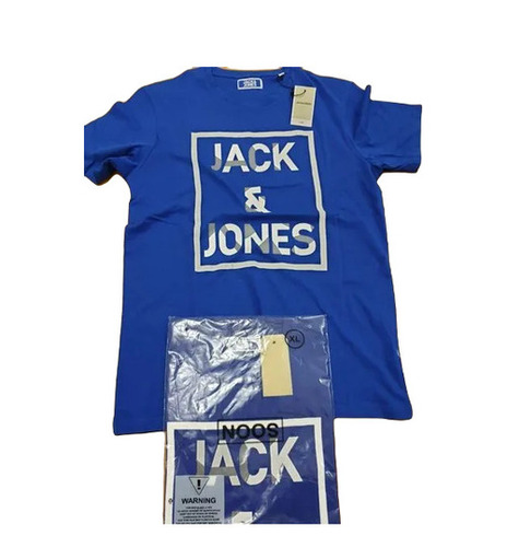 Blue Polyester Printed T-Shirt - XL, M, L Size, Regular Fit, Short Sleeves | Breathable, Skin-Friendly, Lightweight Design, Perfect for Casual Summer Wear
