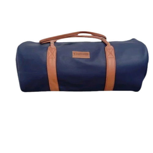 Navy Blue Rexine Sports Travel Bag