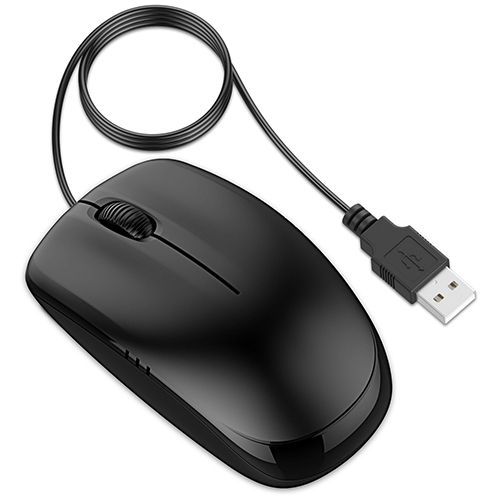 Black Color Easy To Use Wired Computer Mouse