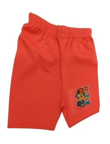 Orange Color Printed Pattern Pure Cotton Baby Shorts