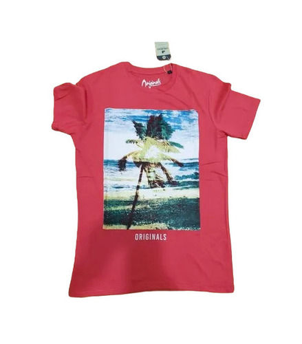 Red Printed T Shirts