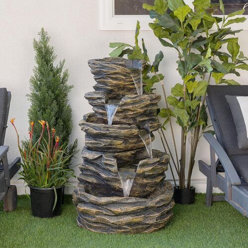 Stone Water Fountain - Durable Stone Material, Various Color Options | Attractive Design, Prolonged Service Life, Space Efficient, Low Maintenance Requirements, Timely Delivery