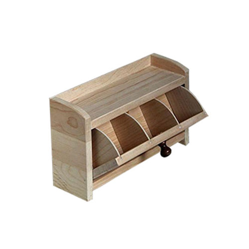 Wooden Organize Compartment Spice Box without Spice