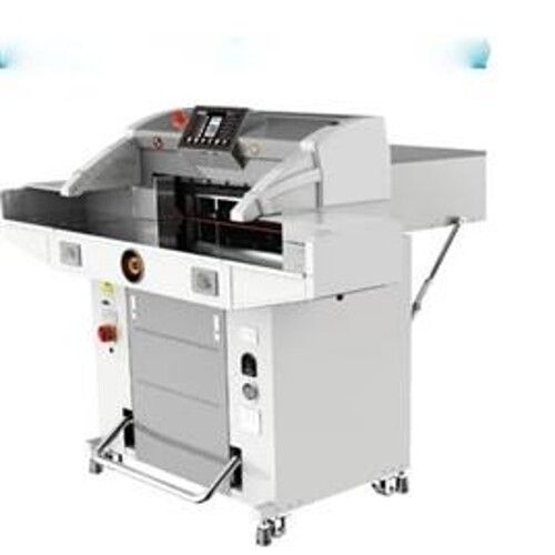 Automatic Paper Cutting Machine - Electric Drive, Water Chiller Cooling System, White Color | High-Speed Cutting, Programmable Versatility, User-Friendly Interface, Accurate Measurements, Safety Features Included