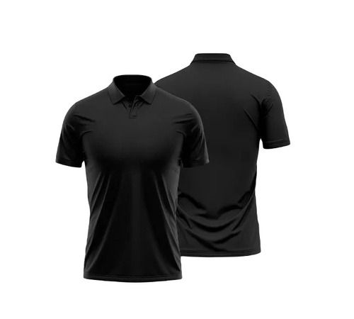 Casual Wear Readymade Regular Fit Half Sleeves Plain Cotton Mens Collar T Shirts