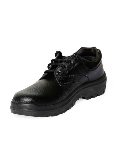 Low Ankle Black Leather Safety Shoes For Industrial Use