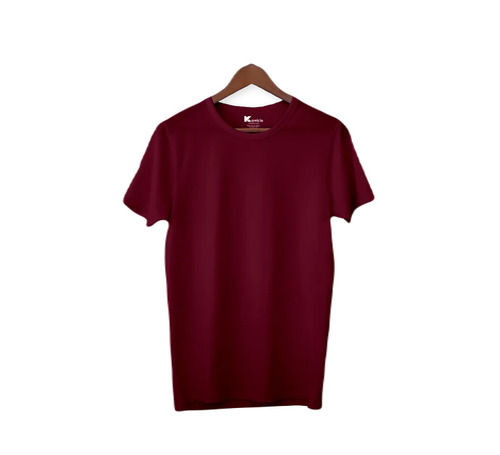 Cotton T-Shirt - Regular Fit, XL/M/L Maroon Color, Short Sleeves | Breathable, Skin-Friendly, Lightweight, Fade & Shrink Resistant, Machine Washable