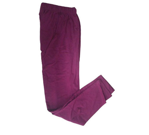 Purple Color Womens Plain Cotton Lycra Leggings