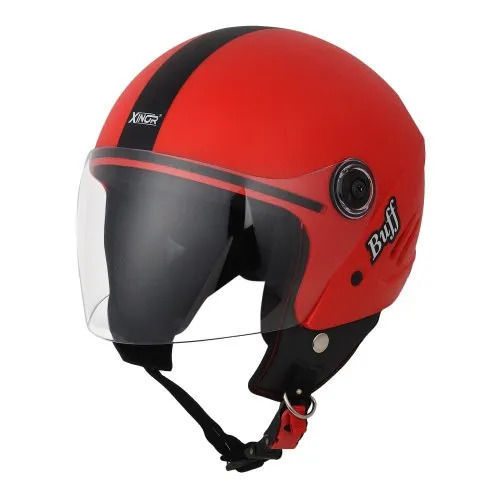 Red Xinor Buff Open Face Helmet